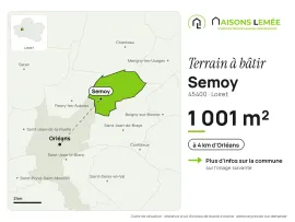 Vente Terrain à bâtir 1 001 m² à Semoy