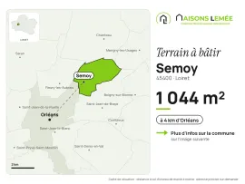 Vente Terrain à bâtir 1 044 m² à Semoy