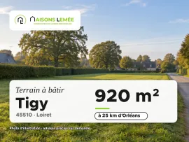 Vente Terrain à bâtir 920 m² à Tigy