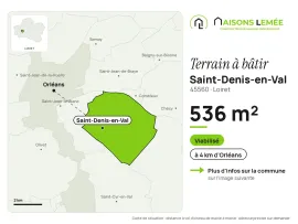 Terrain à bâtir 536 m² viabilisé à Saint-Denis-en-Val Saint-Denis-en-Val