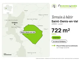 Terrain à bâtir 722 m² viabilisé à Saint-Denis-en-Val Saint-Denis-en-Val