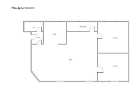 Location Beau T3 meublé 57m² traversant et très lumineux,