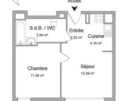 Location T2  à Franconville
